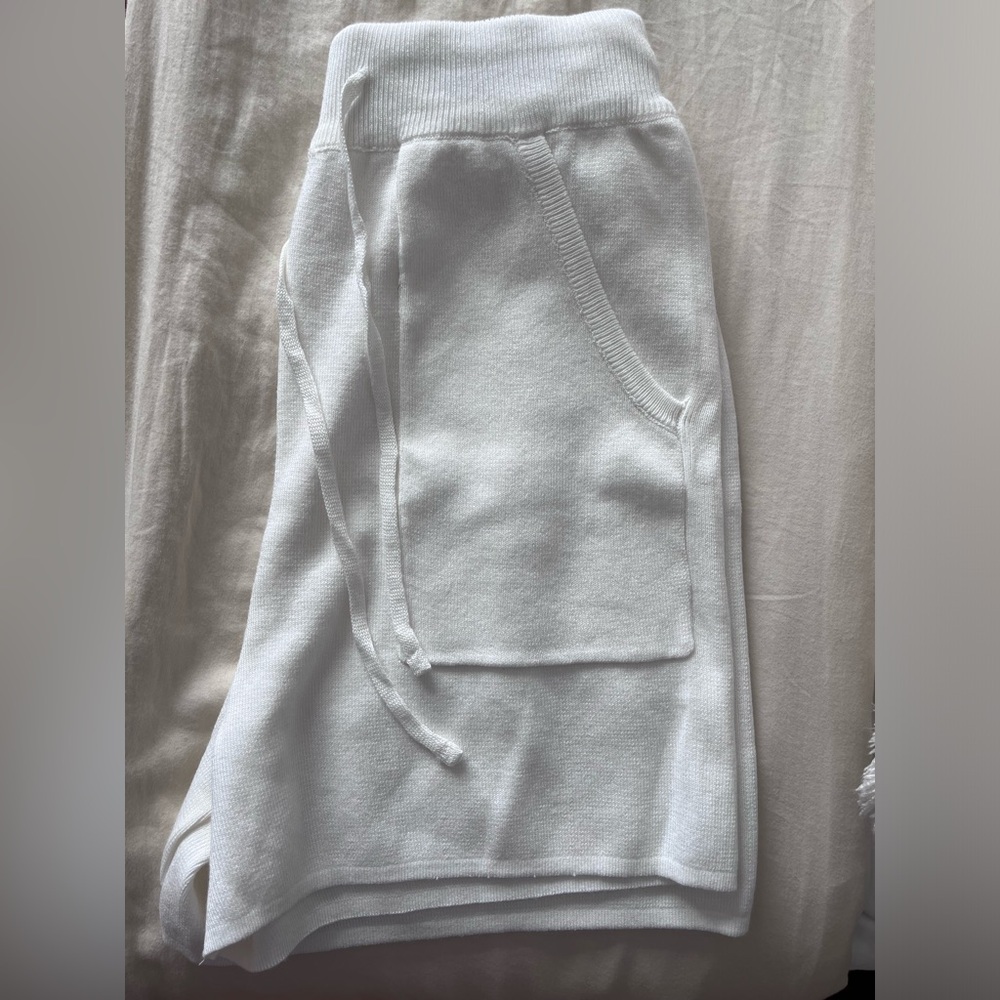 White sweatshorts